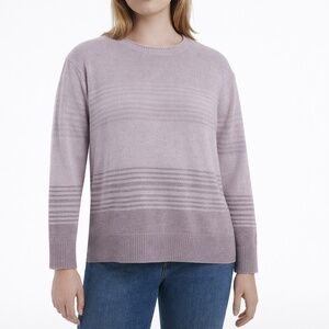 Ella Moss Women's XL Pullover Sweater Pink Stripe a1833